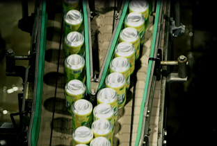 Image shows the aerial view of the Coca-Cola conveyor system