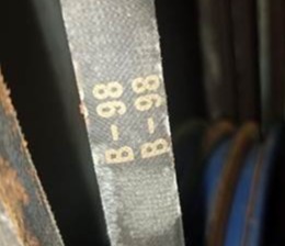 v belt number